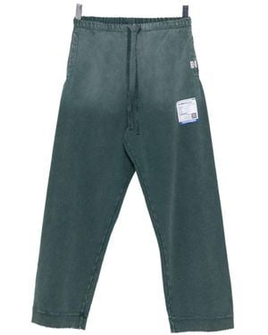 Maison Mihara Yasuhiro Sun Faded Like Track Trousers - Green