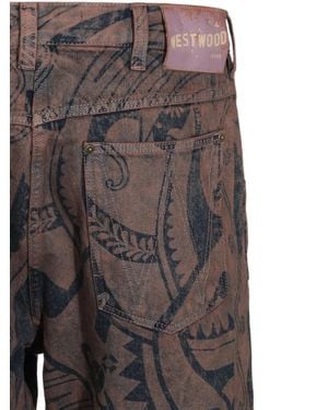 Vivienne Westwood Bizarre Print Straight-Leg Jeans - Brown