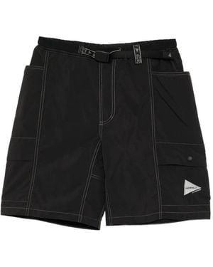 and wander X Gramicci Brushed Shorts - Black