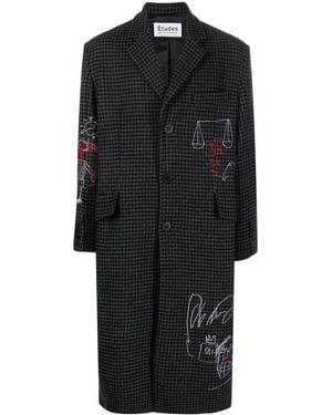 Etudes Studio Jack Johnson Houndstooth Coat - Black