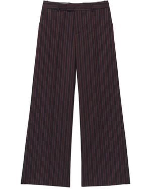 McQueen Pinstripe Tailored Trousers - Blue