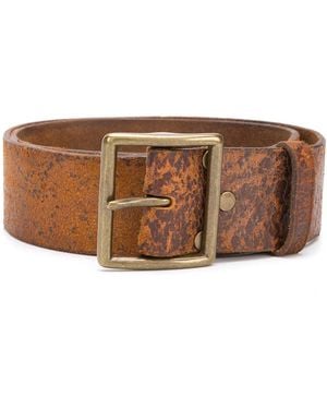RRL Distressed-Effect Belt - Brown