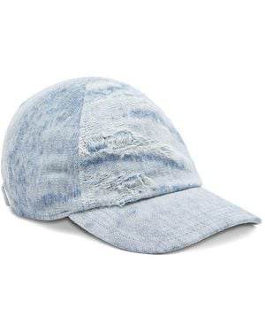 DIESEL Casquette En Jean À Effet Usé - Blue
