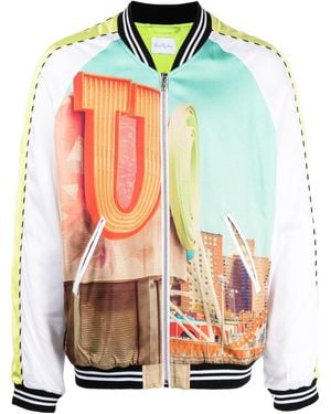 BLUE SKY INN Graphic-print Bomber Jacket - Multicolour