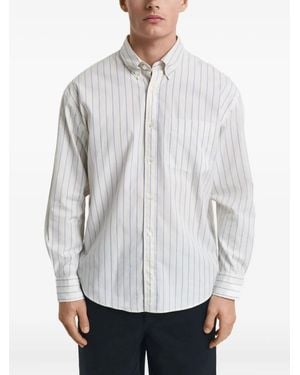 Mulberry Striped Cotton Shirt - White