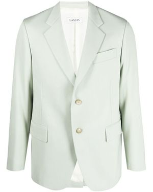 Lanvin Single Breasted Fashion Jacket Clothing - Blue