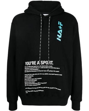 Haider Ackermann Text-print Cotton Hoodie - Black