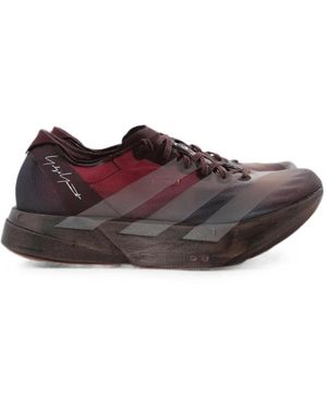 Y-3 Adios Pro 4 Logo-Print Panelled Trainers - Brown