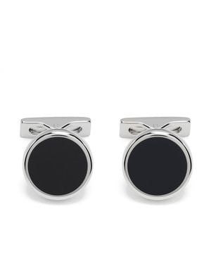 ST Dupont Round-Cut Cufflinks - Black