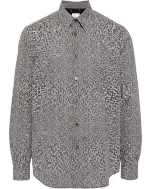 Paul Smith Polka Dot Cotton Shirt - Grey