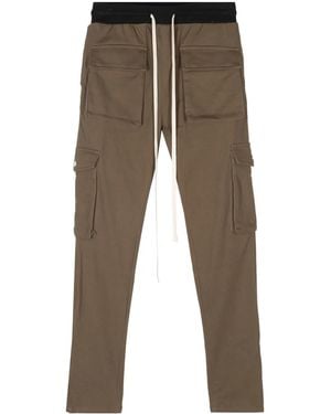 MOUTY Logo-Embroidered Drawstring Cargo Trousers - Brown