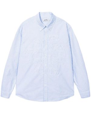 ANTI SOCIAL SOCIAL CLUB Mind Games Striped Button-Up Shirt - White