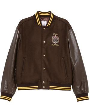 CASABLANCA Celestial Pyramid Wool Jacket - Brown