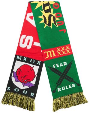 SAINT Mxxxxxx Fringe Graphic Scarf - Green