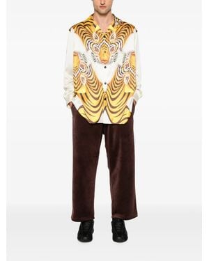 Y-3 Tiger-Print Buttoned Shirt - Multicolour