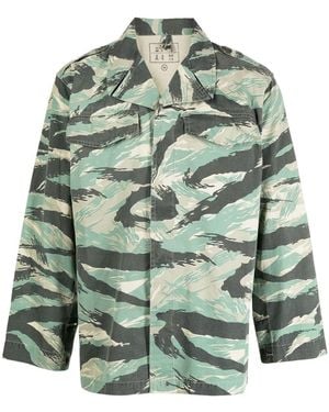 Maharishi Camouflage-Print Long-Sleeve Shirt - Green