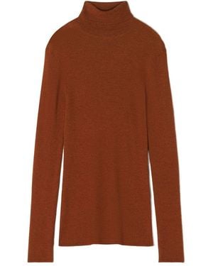 Lanvin Ribbed Turtleneck Sweater - Brown