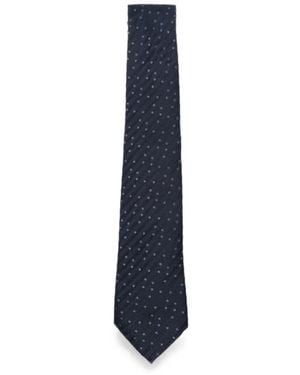 Giorgio Armani Polka-Dot Diagonal-Stripe Tie - Blue