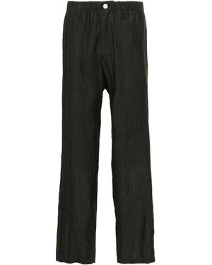 Yohji Yamamoto Seam-Detail Tapered Trousers - Black