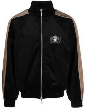 Rhude Sky Lounge Velvet Track Jacket - Black