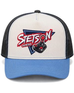 Stetson Logo-Patch Mesh-Panel Cap - Blue