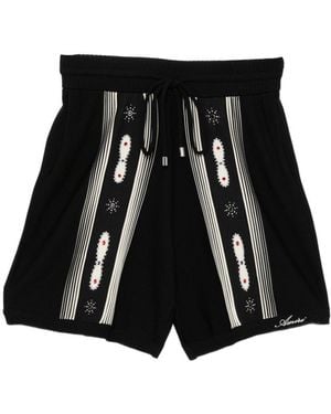 Amiri Stud Stripe Shorts - Black