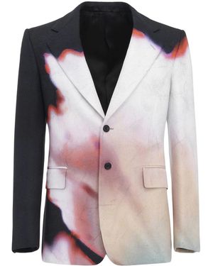 McQueen Solarised Flower Jacket - Black