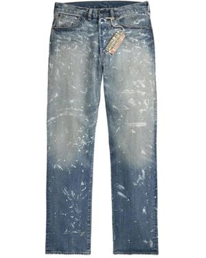 RRL Paint-Splattered Jeans - Blue
