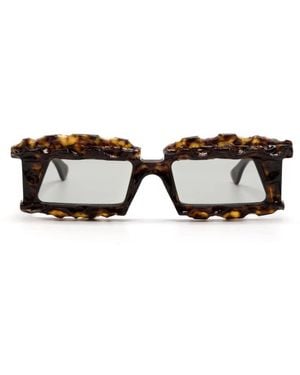 Kuboraum X21 Rectangle-Frame Sunglasses - Multicolor