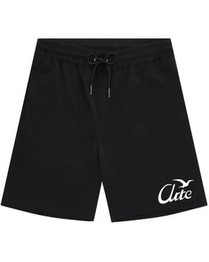Arte' Logo-Print Track Shorts - Black