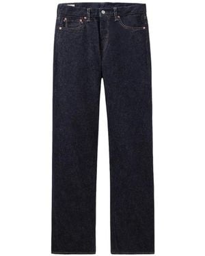 Momotaro Signature Stripe-Detail Five-Pocket Jeans - Black