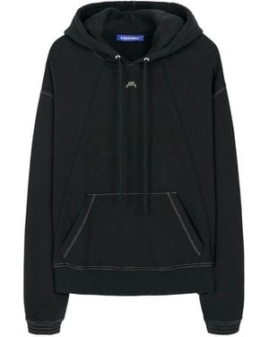 A_COLD_WALL* Contrast-Stitch Hoodie - Black