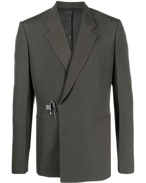 Givenchy U-lock Buckle Wool Blazer - Grey