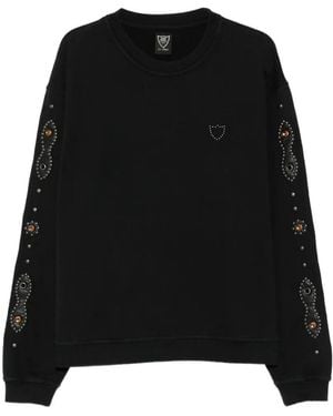 HTC Moustache Stud-Embellished Sweatshirt - Black