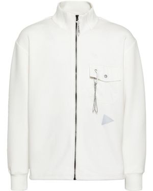 and wander Airy Warm Zipped Jacket - White