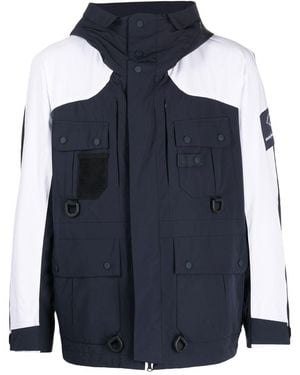 White Mountaineering Multiple Pockets Hooded Jacket - Blue