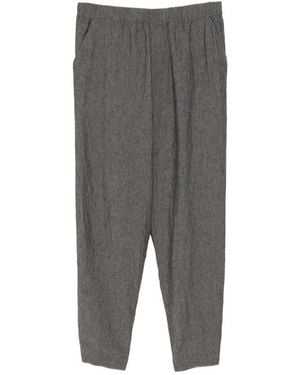 Barena Elasticated Waistband Linen Pants - Gray