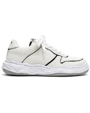 Maison Mihara Yasuhiro Wayne Bouclé-Knit Chunky-Sole Trainers - White