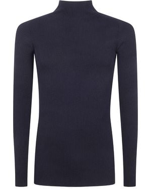 Rick Owens "Ribbed" Lupetto Jumper - Blue