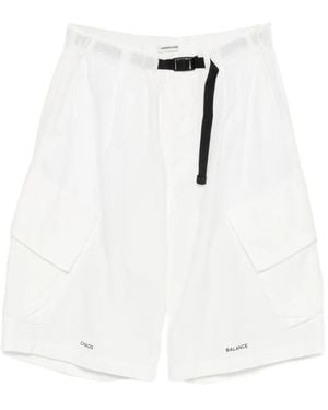Undercover Buckle-Fastening Shorts - White