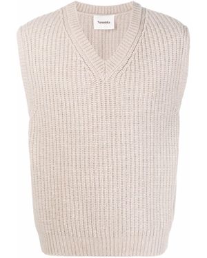 Nanushka V-Neck Jumper Vest - Natural