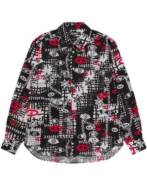 COMME DES GARÇON BLACK Graphic-Print Shirt - Black