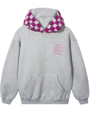 ANTI SOCIAL SOCIAL CLUB Checked Hoodie - Grey