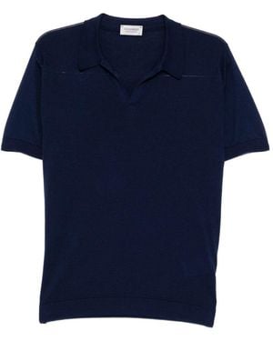 John Smedley Chemise Noah À Col Officier - Blue