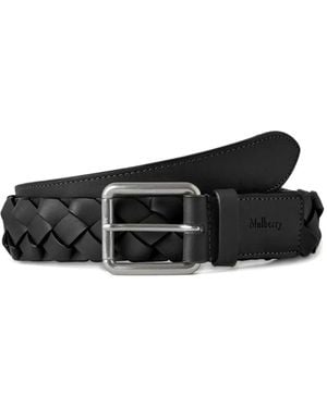 Mulberry Heritage Braided Leather Belt - Black