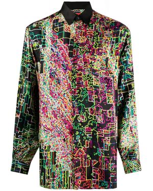 Ferrari Graphic-Print Silk Shirt - Green