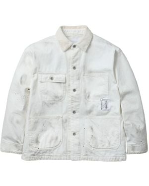 Neighborhood Corduroy-Collar Jacket - White
