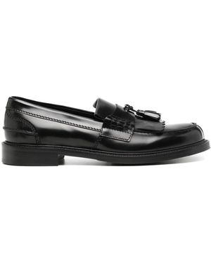 Kiton Leather Loafers - Black