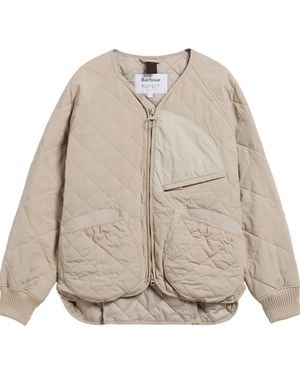 Barbour Quilted Zip-Up Jacket - Natural