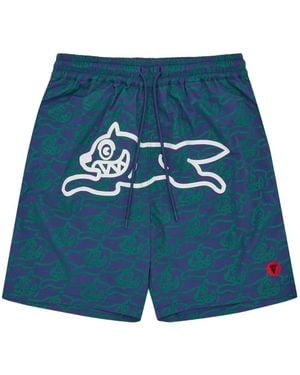 ICECREAM Graphic-Print Swim Shorts - Blue